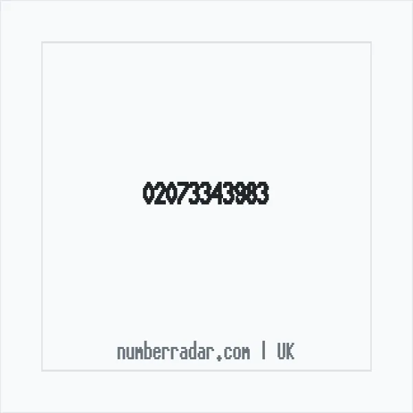 Reverse number check for +44 20 7334 3983 — who called me?
