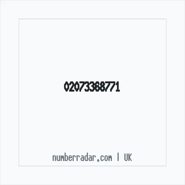 Reverse number check for +44 20 7336 8771 — who called me?