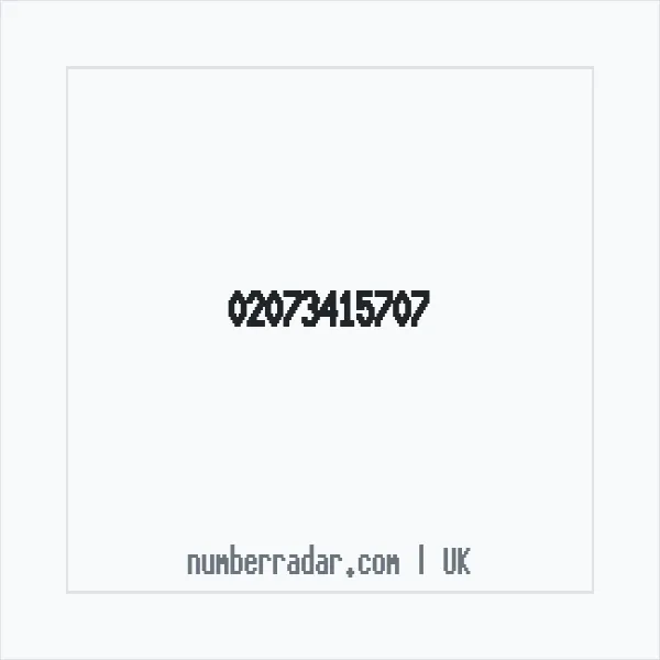 Reverse number check for +44 20 7341 5707 — who called me?
