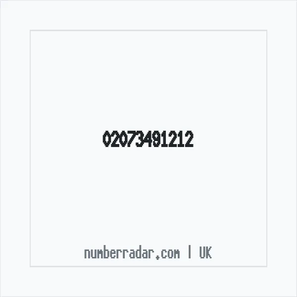 Reverse number check for +44 20 7349 1212 — who called me?