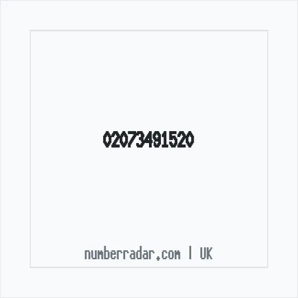 Reverse number check for +44 20 7349 1520 — who called me?