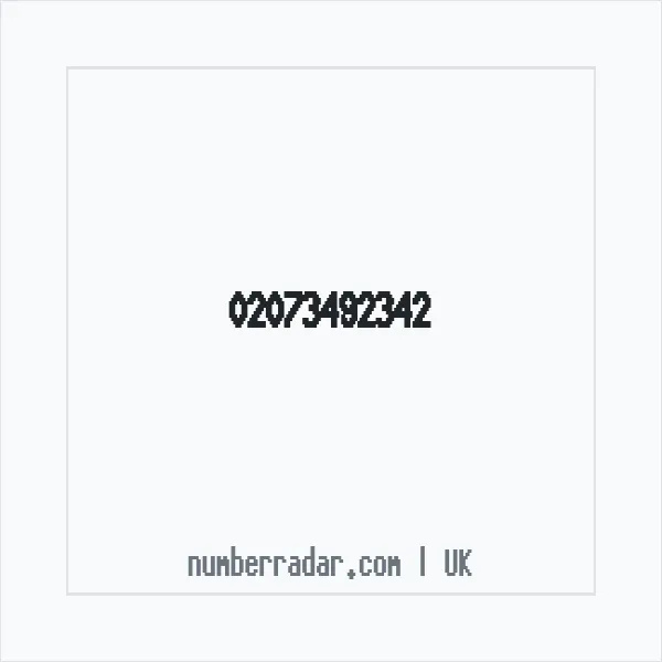 Reverse number check for +44 20 7349 2342 — who called me?