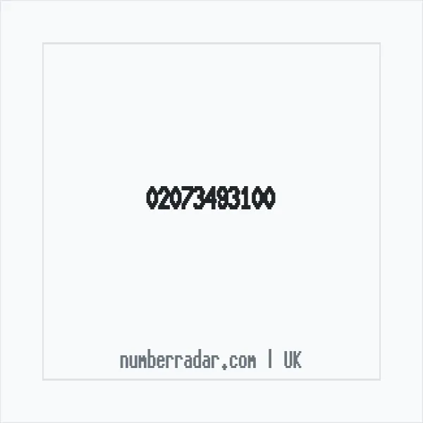Reverse number check for +44 20 7349 3100 — who called me?