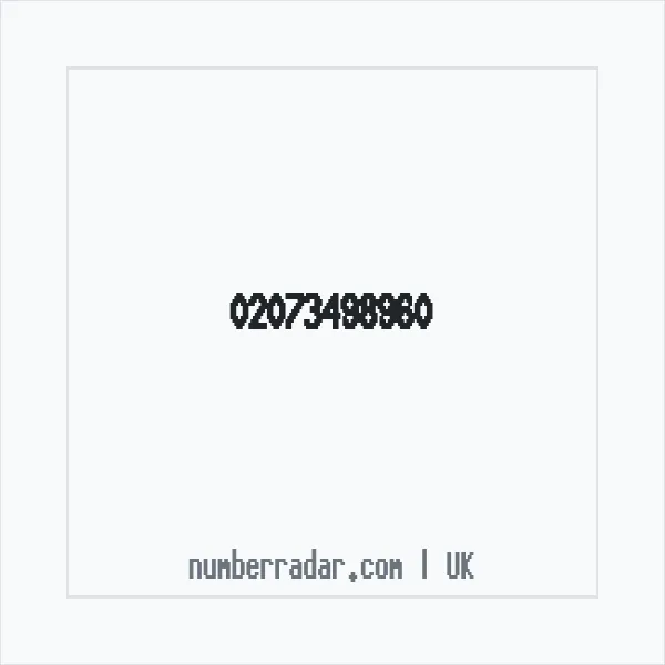 Reverse number check for +44 20 7349 8960 — who called me?