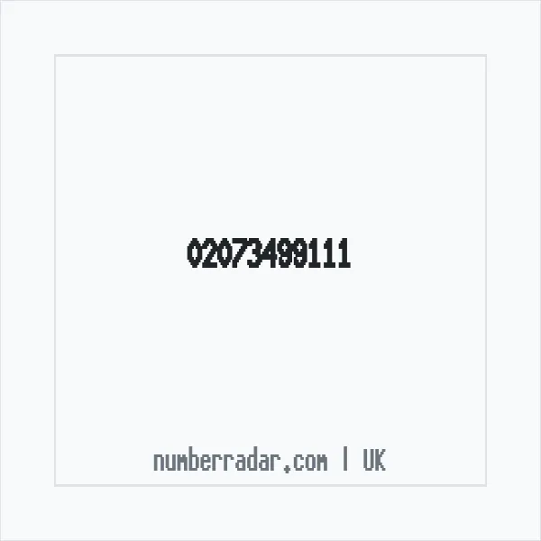 Reverse number check for +44 20 7349 9111 — who called me?