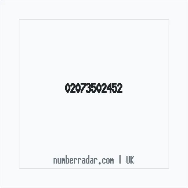 Reverse number check for +44 20 7350 2452 — who called me?