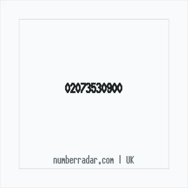 Reverse number check for +44 20 7353 0900 — who called me?