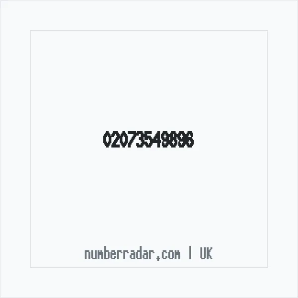 Reverse number check for +44 20 7354 9896 — who called me?