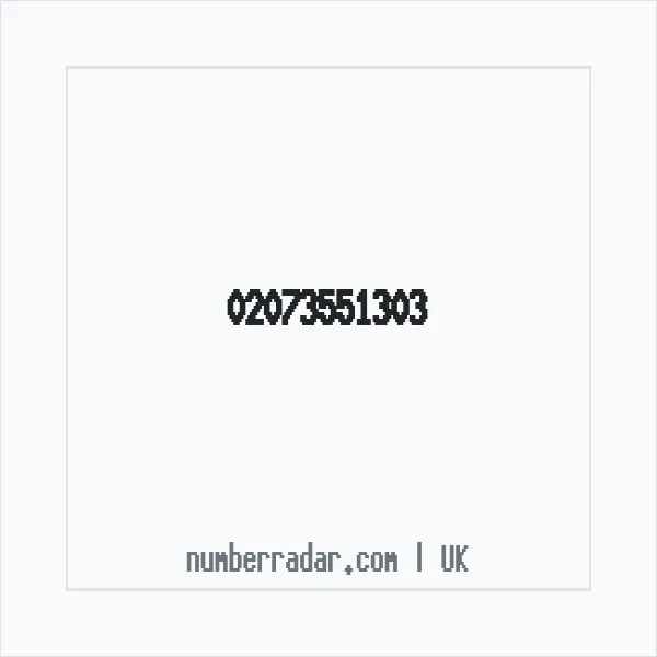 Reverse number check for +44 20 7355 1303 — who called me?