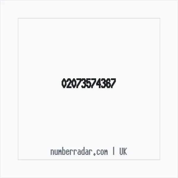 Reverse number check for +44 20 7357 4367 — who called me?