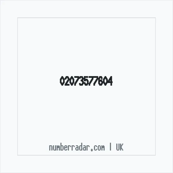 Reverse number check for +44 20 7357 7604 — who called me?