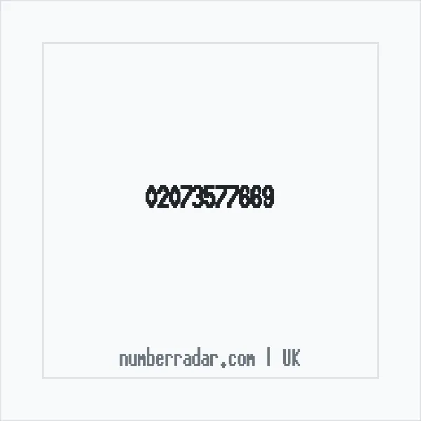 Reverse number check for +44 20 7357 7669 — who called me?