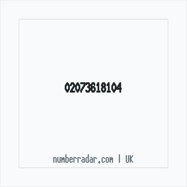 Reverse number check for +44 20 7361 8104 — who called me?