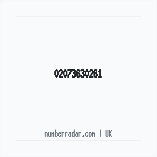 Reverse number check for +44 20 7363 0261 — who called me?