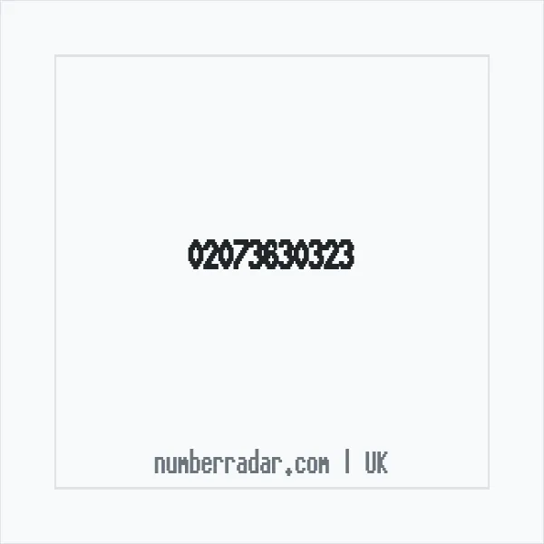 Reverse number check for +44 20 7363 0323 — who called me?