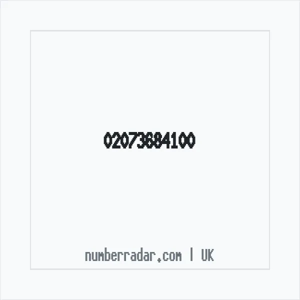 Reverse number check for +44 20 7368 4100 — who called me?