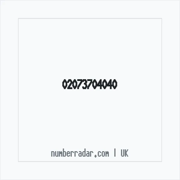 Reverse number check for +44 20 7370 4040 — who called me?
