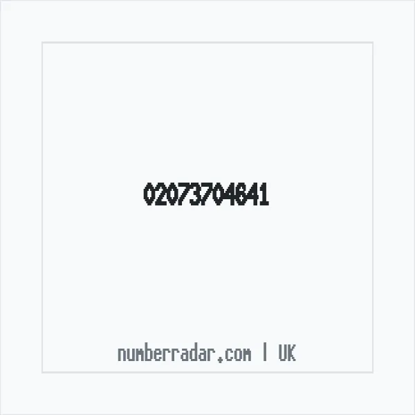 Reverse number check for +44 20 7370 4641 — who called me?