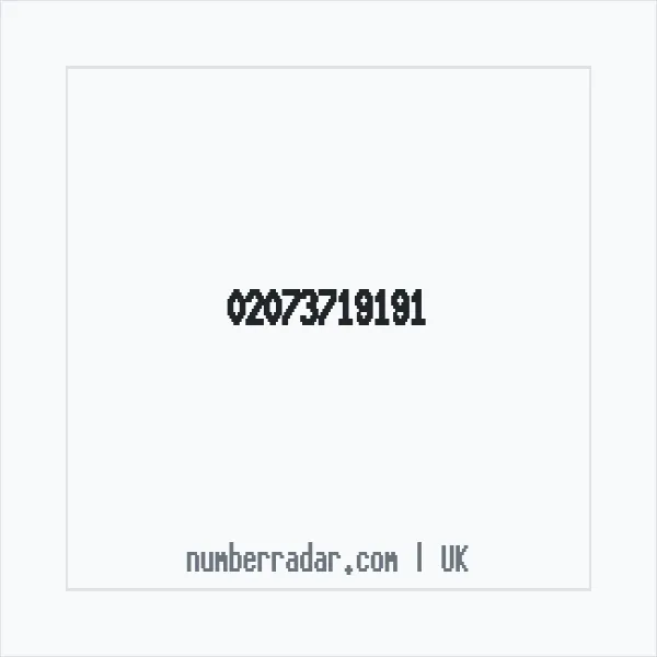 Reverse number check for +44 20 7371 9191 — who called me?