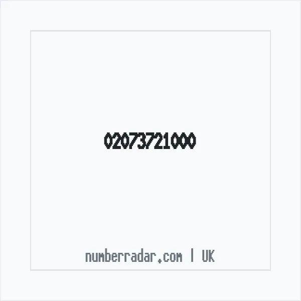 Reverse number check for +44 20 7372 1000 — who called me?