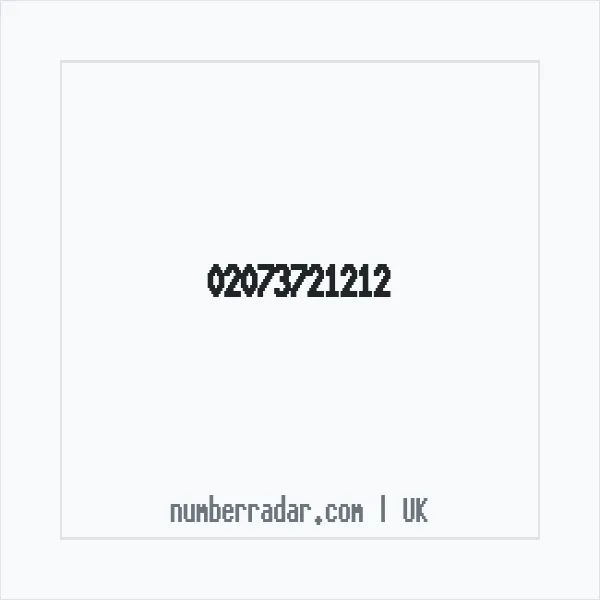 Reverse number check for +44 20 7372 1212 — who called me?