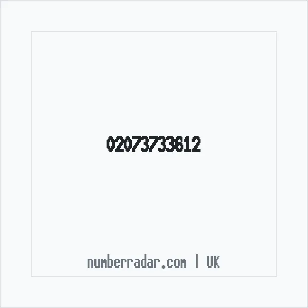 Reverse number check for +44 20 7373 3612 — who called me?