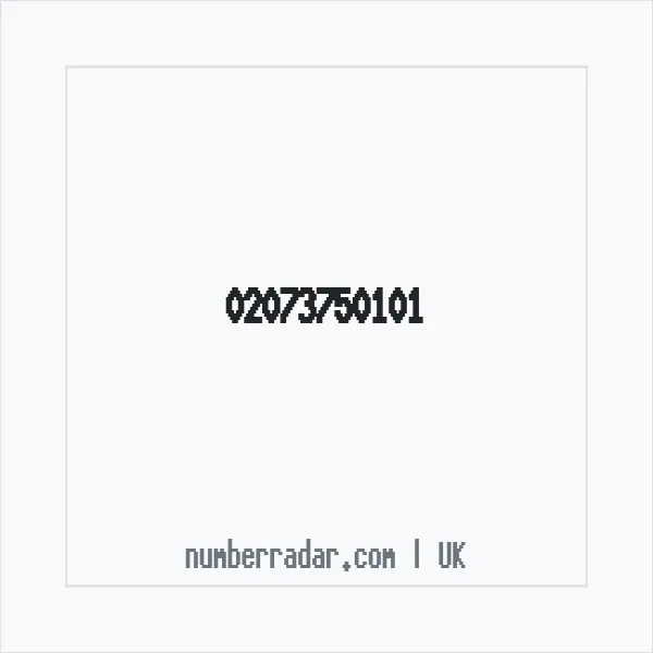 Reverse number check for +44 20 7375 0101 — who called me?