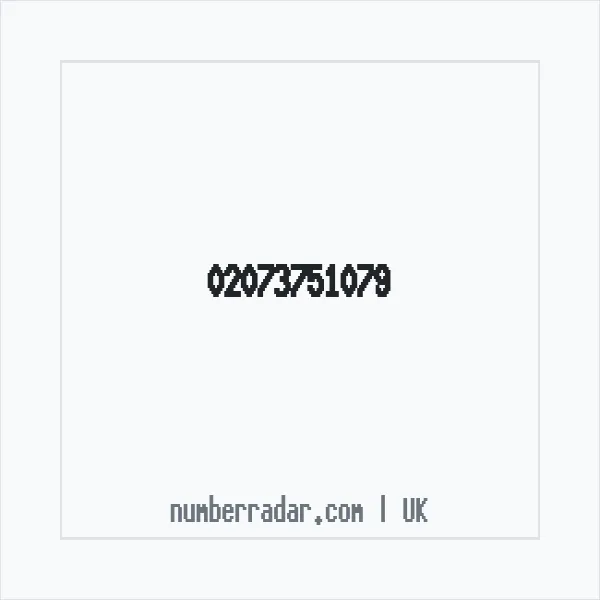 Reverse number check for +44 20 7375 1079 — who called me?