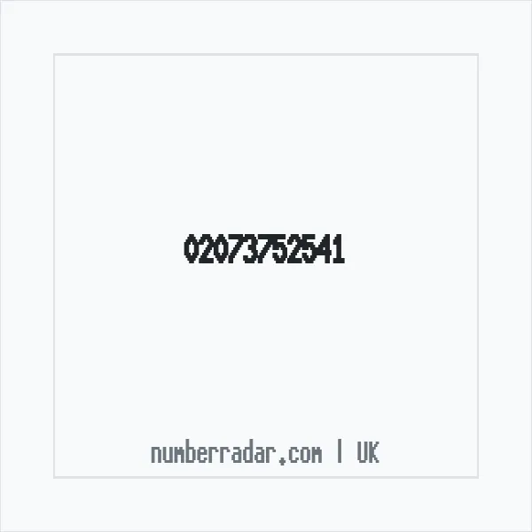 Reverse number check for +44 20 7375 2541 — who called me?