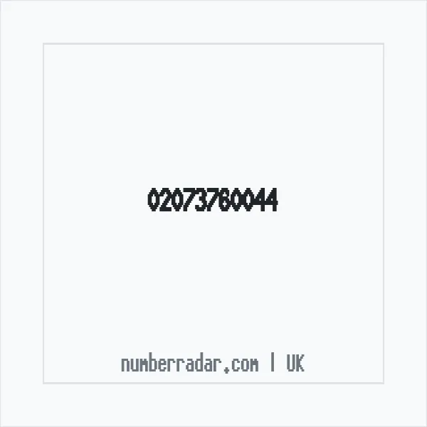 Reverse number check for +44 20 7376 0044 — who called me?