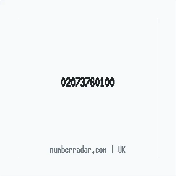 Reverse number check for +44 20 7376 0100 — who called me?