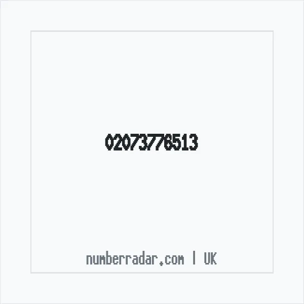 Reverse number check for +44 20 7377 6513 — who called me?