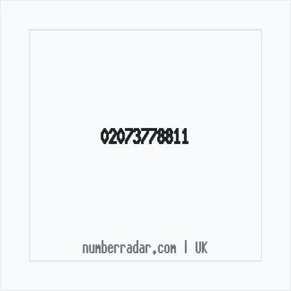 Reverse number check for +44 20 7377 8811 — who called me?