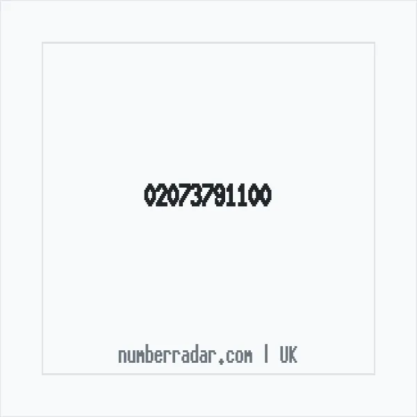 Reverse number check for +44 20 7379 1100 — who called me?