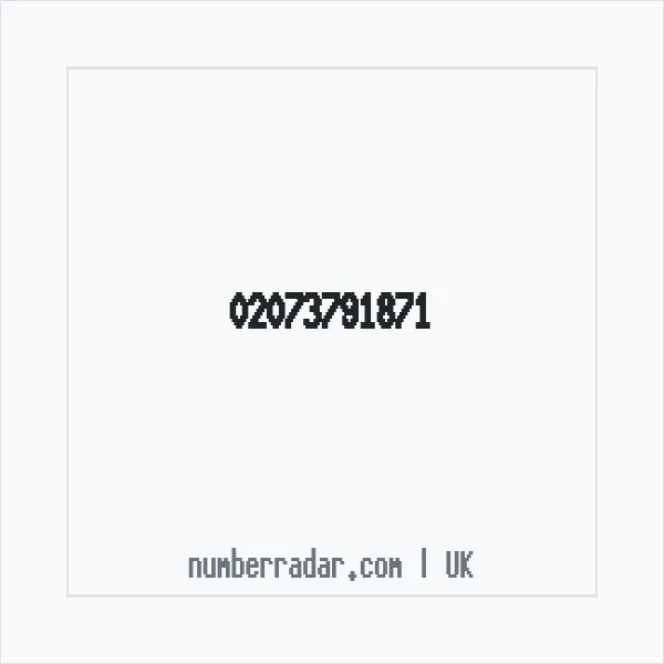 Reverse number check for +44 20 7379 1871 — who called me?
