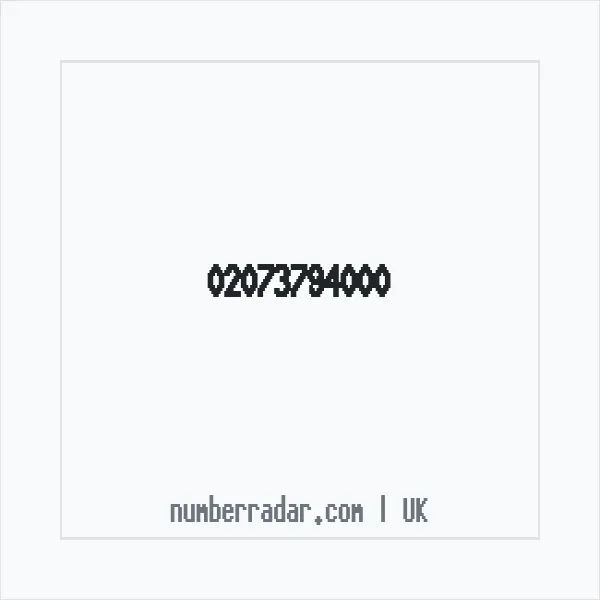Reverse number check for +44 20 7379 4000 — who called me?