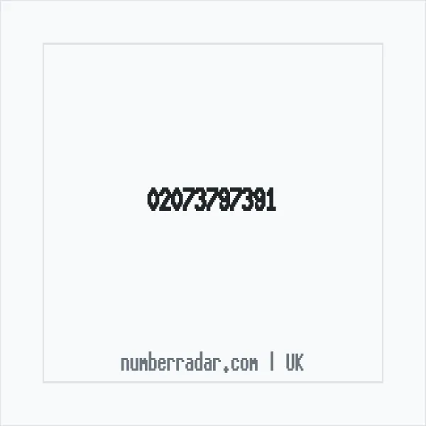 Reverse number check for +44 20 7379 7391 — who called me?