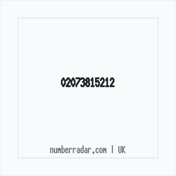 Reverse number check for +44 20 7381 5212 — who called me?