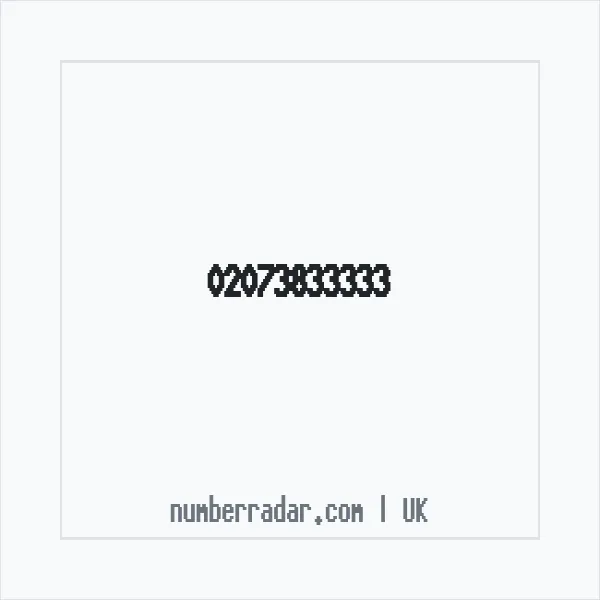 Reverse number check for +44 20 7383 3333 — who called me?