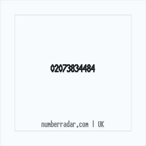 Reverse number check for +44 20 7383 4484 — who called me?