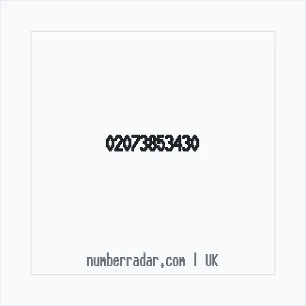 Reverse number check for +44 20 7385 3430 — who called me?
