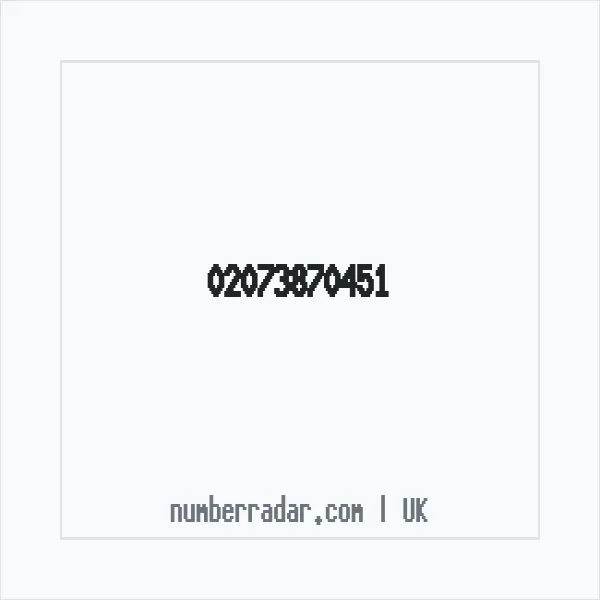 Reverse number check for +44 20 7387 0451 — who called me?