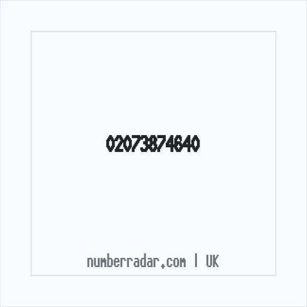 Reverse number check for +44 20 7387 4640 — who called me?