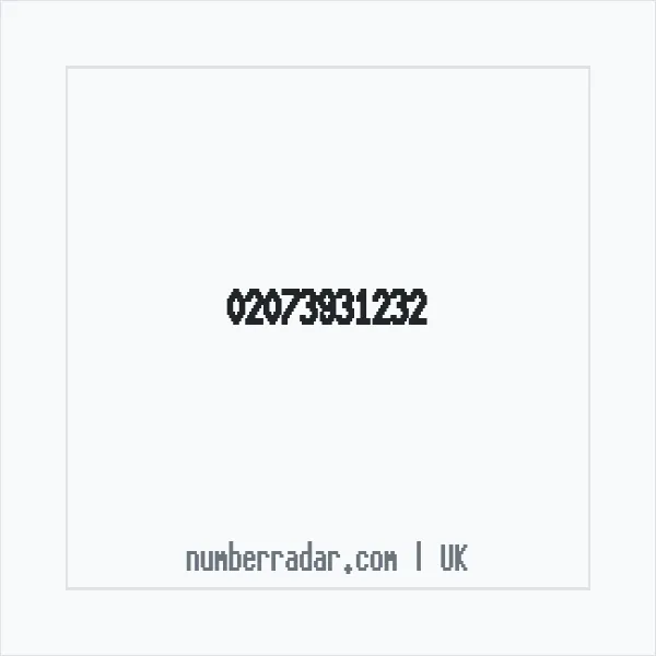 Reverse number check for +44 20 7393 1232 — who called me?