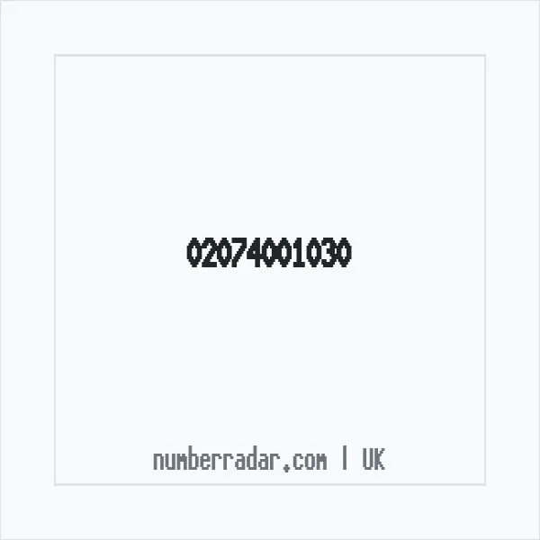 Reverse number check for +44 20 7400 1030 — who called me?