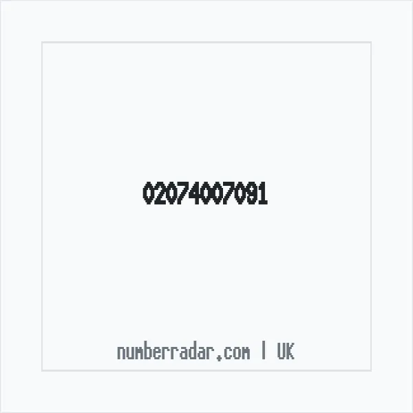 Reverse number check for +44 20 7400 7091 — who called me?