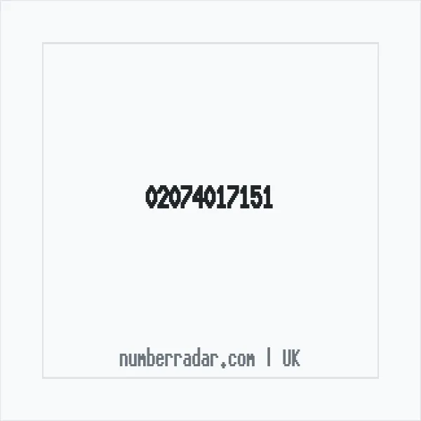 Reverse number check for +44 20 7401 7151 — who called me?