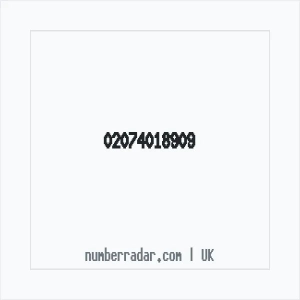 Reverse number check for +44 20 7401 8909 — who called me?