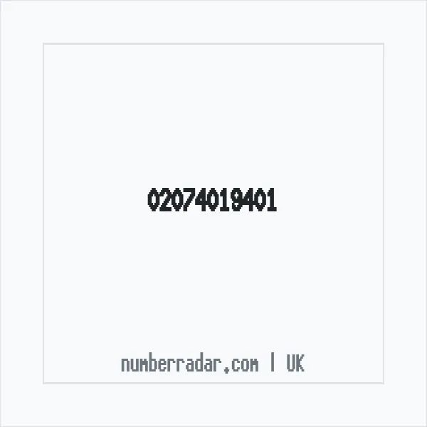 Reverse number check for +44 20 7401 9401 — who called me?