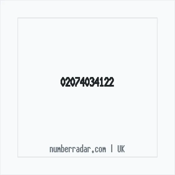 Reverse number check for +44 20 7403 4122 — who called me?